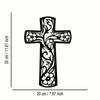 Abstract Cross Wall Art Metal Decor Filigree Grapevine Design Modern Spiritual Sculpture Office Living Room