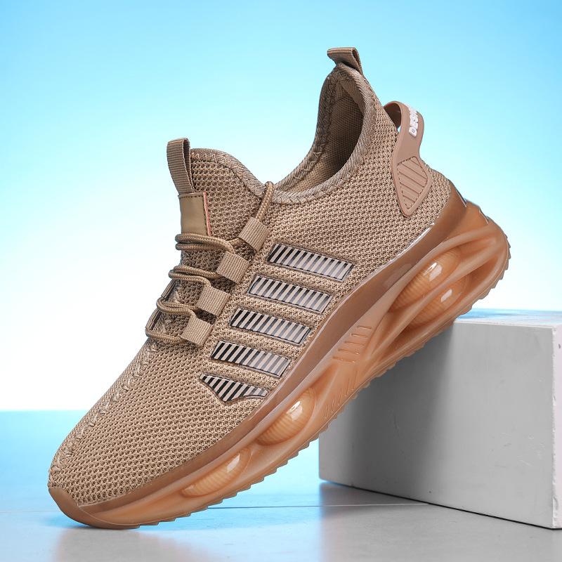 Live Summer New Large Size Casual Men's Shoes Teen Men's Flying Weaving Mesh Sneakers Breathable Running