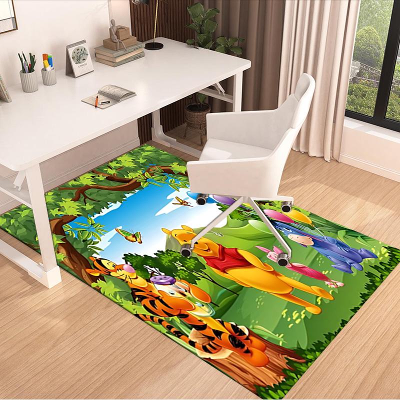 Winnie Pooh'S Forest Adventure Carpet For Playroom Bedroom Living Room Sofa Home Decorkids Game Area Rug Nonslip Floor Mat