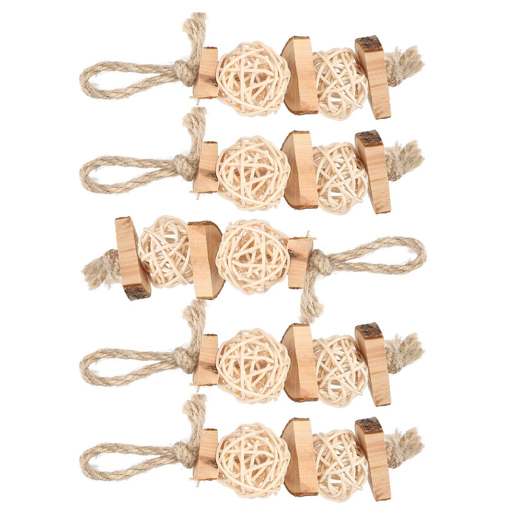 Pet Toy Parrot Grinding Rope Toy Applewood Bitten Rattan Ball Hamster Pet String Plaything