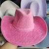 New Double-Sided Rhinestone Cowboy Hat Black And White Jazz Hat Western Cowboy Hat Fashion Party Stage Hat