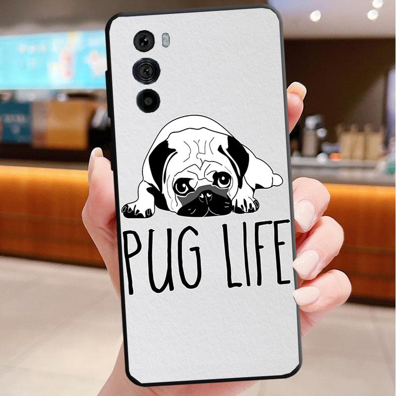 

Phone Case For Motorola Edge 50 40 Pro 60 50 40 30 Ultra Neo Fusion Moto G85 G72 G53 G54 G84 G13 G32 Animal Cute Pug Dog Moto G32