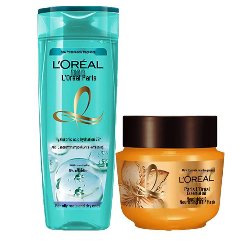 L Oréal Hyaluronic Acid Hydrating Anti-Dandruff Shampoo & Hair Mask Set