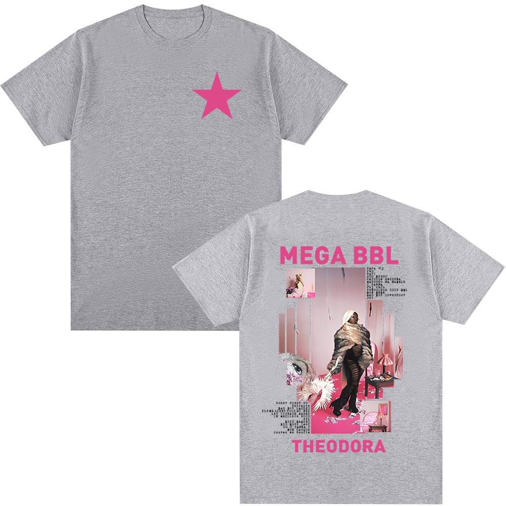 Rapper Theodora Mega Bbl Album T-Shirt für Männer und Frauen HipHop T-Shirt 202526 Sommer Reine Baumwolle 100 Bedrucktes T-Shirt