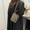 2025 winter woolen stitching fashionable plaid texture new new cross-body shoulder portable small square bag women
