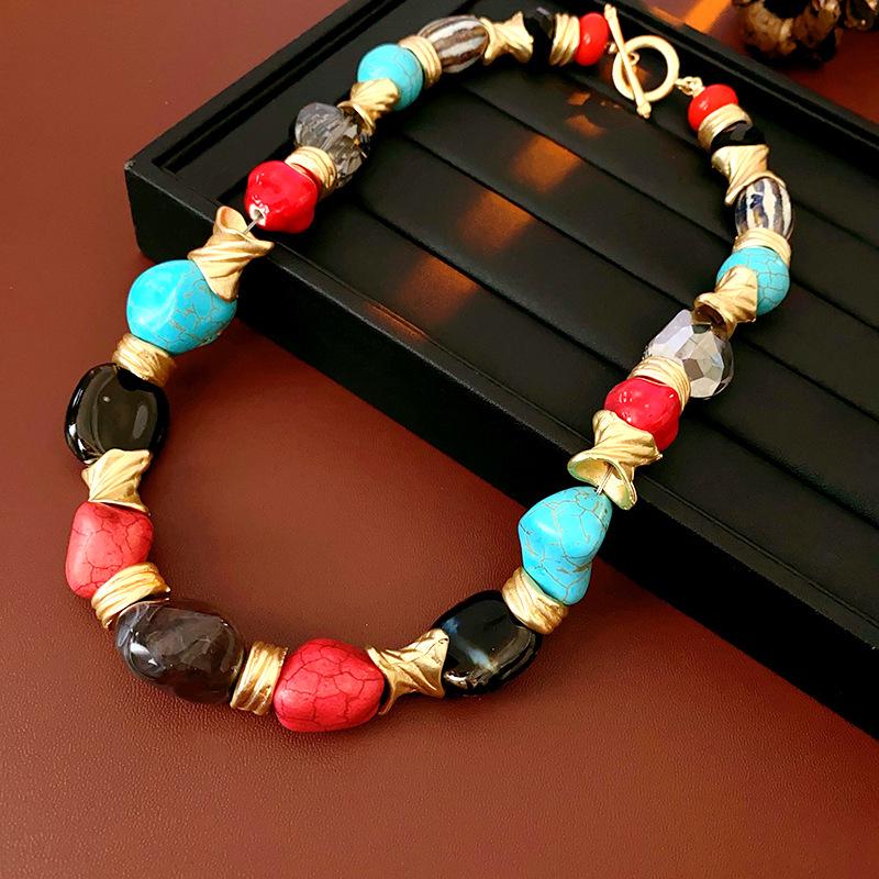 Vintage Retro Leichte Luxus Halskette für Damen - Europäisch und Amerikanisch Inspiriertes Statement-Stück