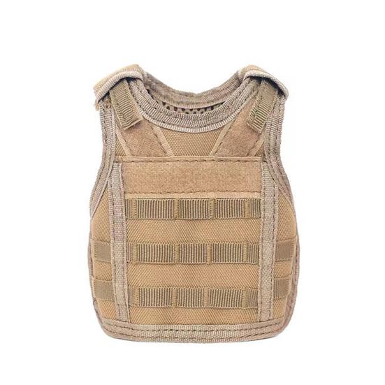 Copri gilet per bottiglia di birra Mini gilet militare in miniatura Bottiglia per bevande Manica per bottiglie Lattine per bottiglie Gilet Spallacci regolabili Copri per bevande