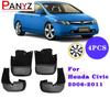 Set  Mud Flaps For Honda Civic 2006-2016  Splash Guards Front Rear Mud Flap Mudguards Fender 2007 2008 2009 2010