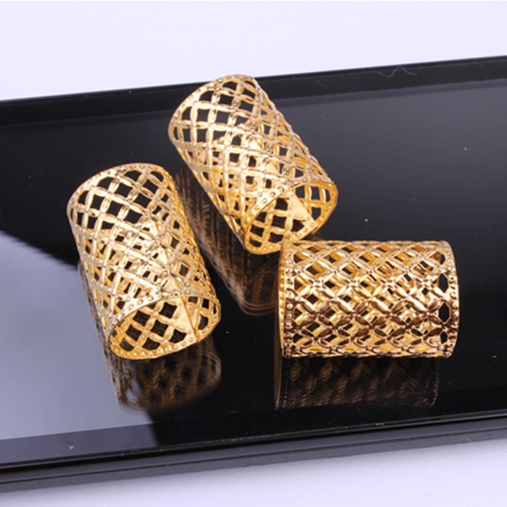 5pcs Hair Braiding Dreadlocks Beads Metal Cuff Clips Hair Braid Tubes Hair Jewelry