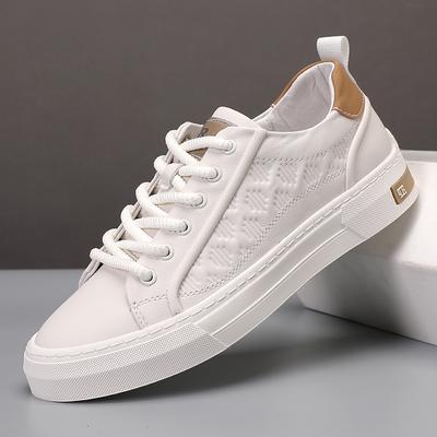 Fashion Genuine Leather Man Skateboard Footwear New Style Men's Vulcanize Shoes Luxury Versatile Casual Shoes Top Quality Comfy Sneakers