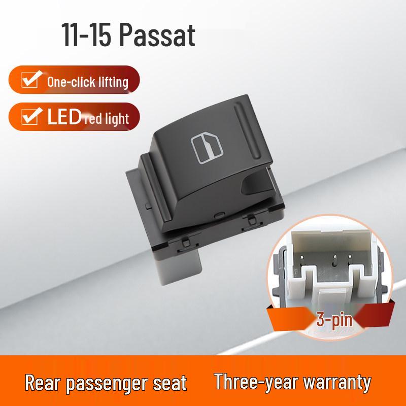 

Compatible with Volkswagen Passat Driver s Window Switch for Models 11, 14, 17. No Door Disassembly