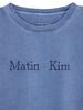 Mattengkim Pigment Logo Crop Top In Powder Blue