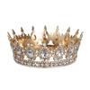 Women Crown Tiara Shiny Rhinestones Inlaid Queen Bridesmaids Crown Accessory for Wedding Halloween Birthday