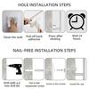 Stainless Steel Toilet Roll Holder Space Aluminum Tissue Paper Holder  Under Cabinet