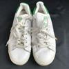 adidas Stan Smith Leather Low-cut Sneakers White × Green Men's US6 / 24.0(USED)