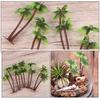 TOYMYTOY Set of Miniature Artificial Palm Coconut Tree Models for Micro Perfect for Aquarium and Terrarium Decorations 15-Piece Trees, Plastic,