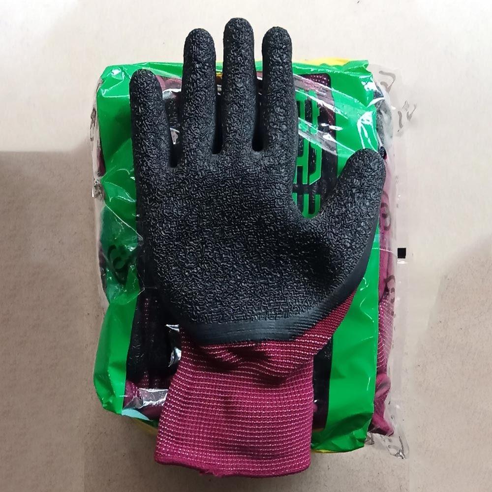 Nylon Rubber Coating Gloves Knitting Protective Elastic Mittens Work Safe Gloves  Daily Handling