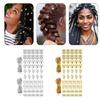 52lots Elegant Hair Extension Link Easy To Use Hair Extension Rings Beads for Braids And Dreadlocks
