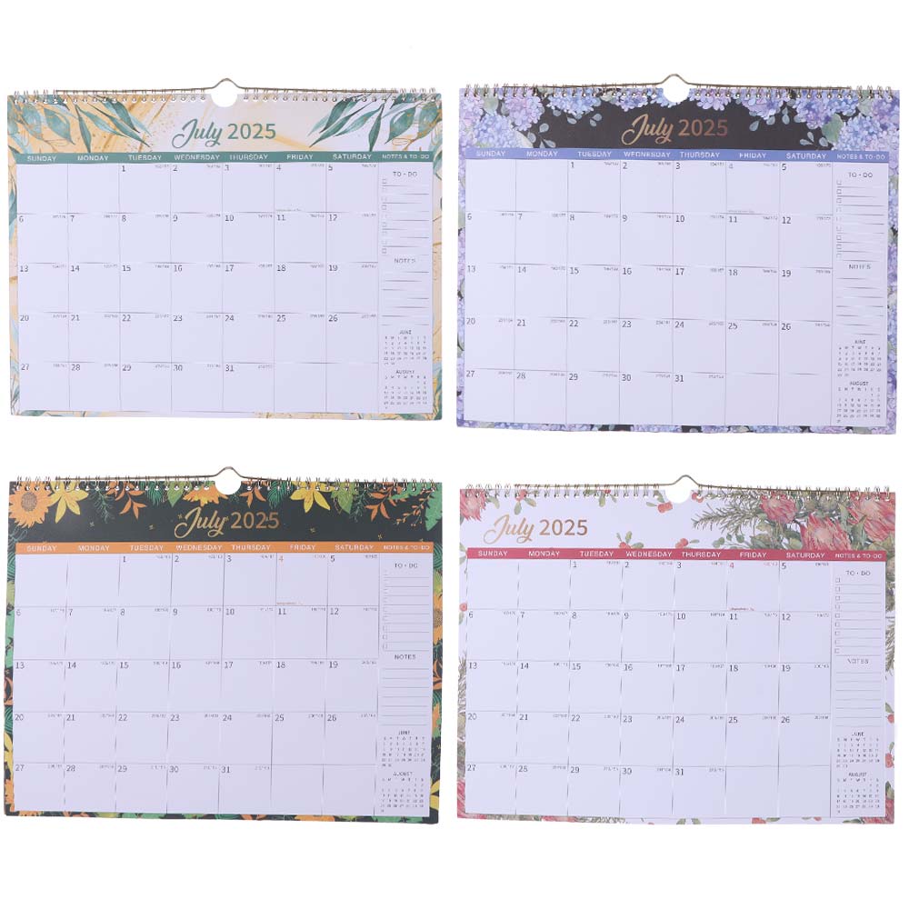 Monthly Layout Coil Calendar Creative 18-Month Calendar Wall Calendar  Family Planning