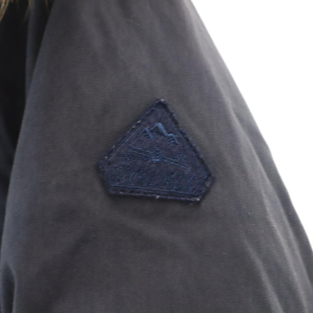 Pyrenex Kurtka puchowa 38 Granatowa Z futrem z szopa pracza Damska Używana