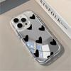 Heart Mirror Acrylic Phone Case For iPhone 17 16 11 12 13 14 15 Pro Max XS X XR 7 8 Plus Shockproof Bumper INS Luxury Love Funda