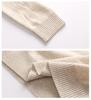 Women's Pure Wool Half-High Collar Sweater - Autumn/Winter Solid Color Loose Warm Pullover Base Layer