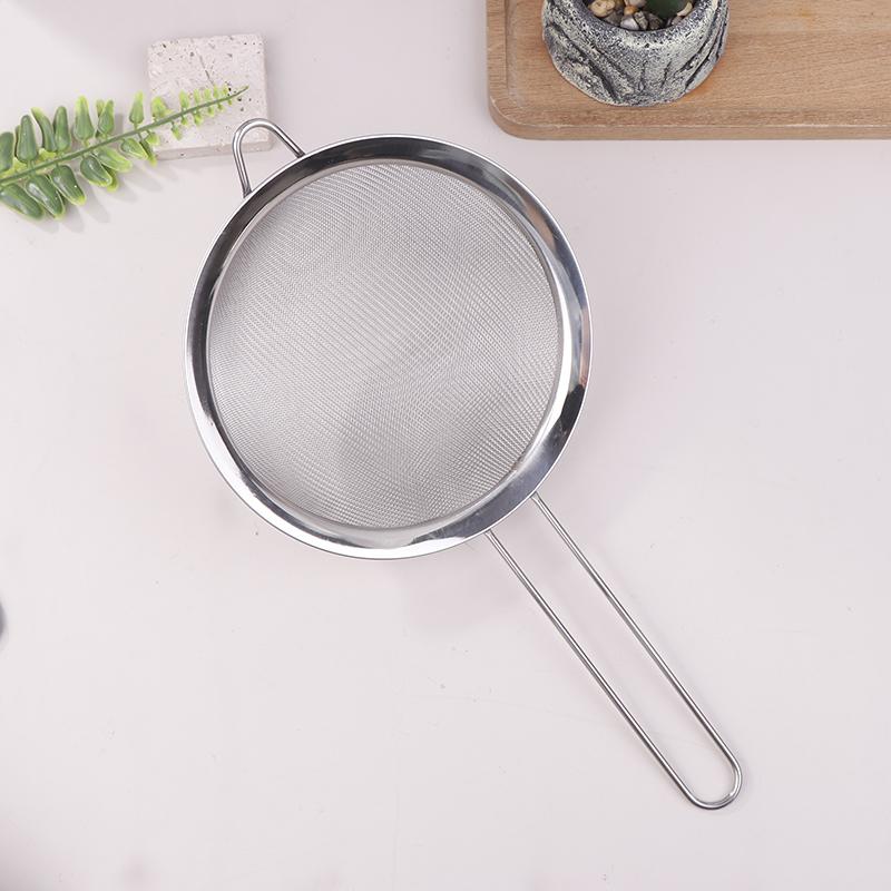 1 Stück Edelstahl Saft Sojamilch Sieb Sieb Ultrafeines Maschensieb Öl Sieb Fisch Knödel Hotpot Abtropflöffel Langer Griff