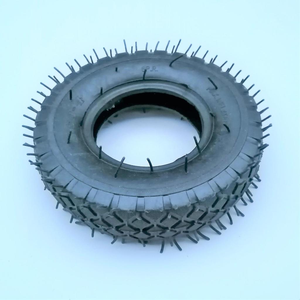 250-4 Pneumatic Swivel Caster Wheel, 4-Ply, Block Pattern Rubber Tire