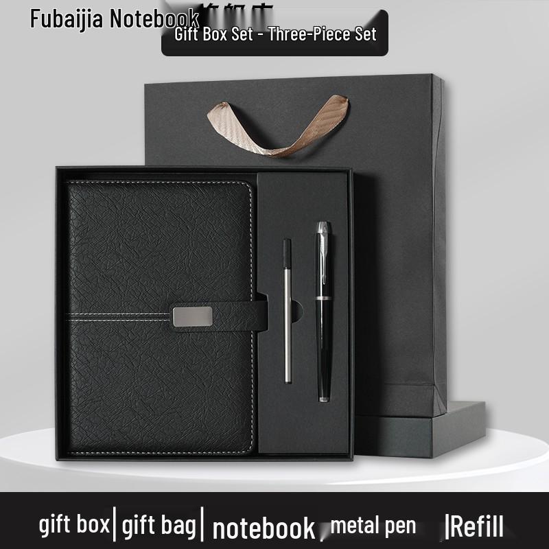 Luxury Oil Paper Texture Notebook Set: Custom Diary, Memo Pad & Gift Box with Optional Logo Printing. Perfect for Corporate Souvenirs.