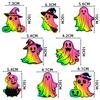 Ghost Colorful Themed Diy Scratch Card Halloween Party Props Decorations