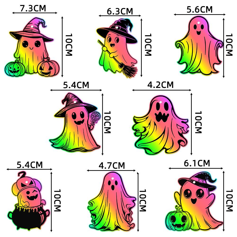 Ghost Colorful Themed Diy Scratch Card Halloween Party Props Decorations