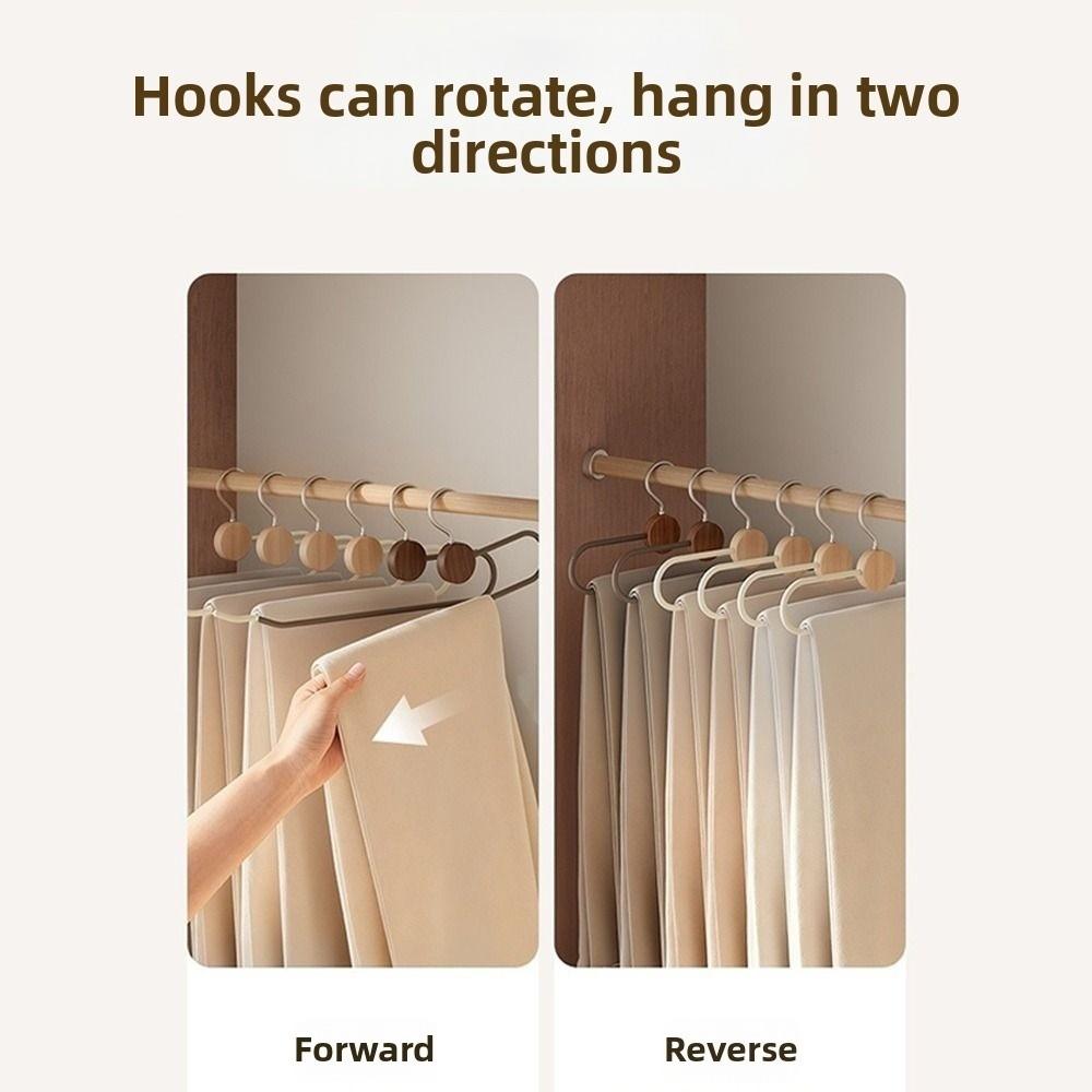 Metal Pants Hanger Rotating Hook Door Hanging Rack New Clothes Storage Rack  Closet Organization