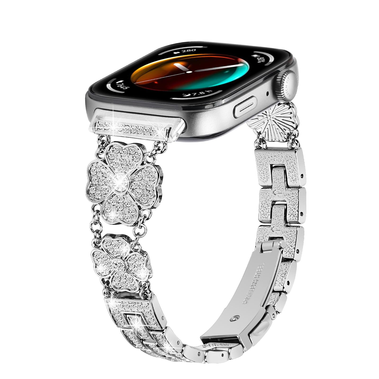 

Классический ремешок для часов Huawei Fit 3 из нержавеющей стали, женский металлический браслет с бриллиантами в форме клевера, ремешок для часов Correa для Huawei fit 3 For Huawei fit 3