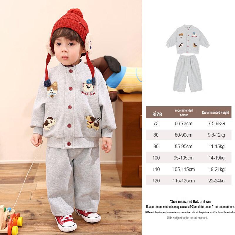 LUSON Zimowy Pluszowy Zestaw Sportowy na Nowy Rok dla Niemowląt