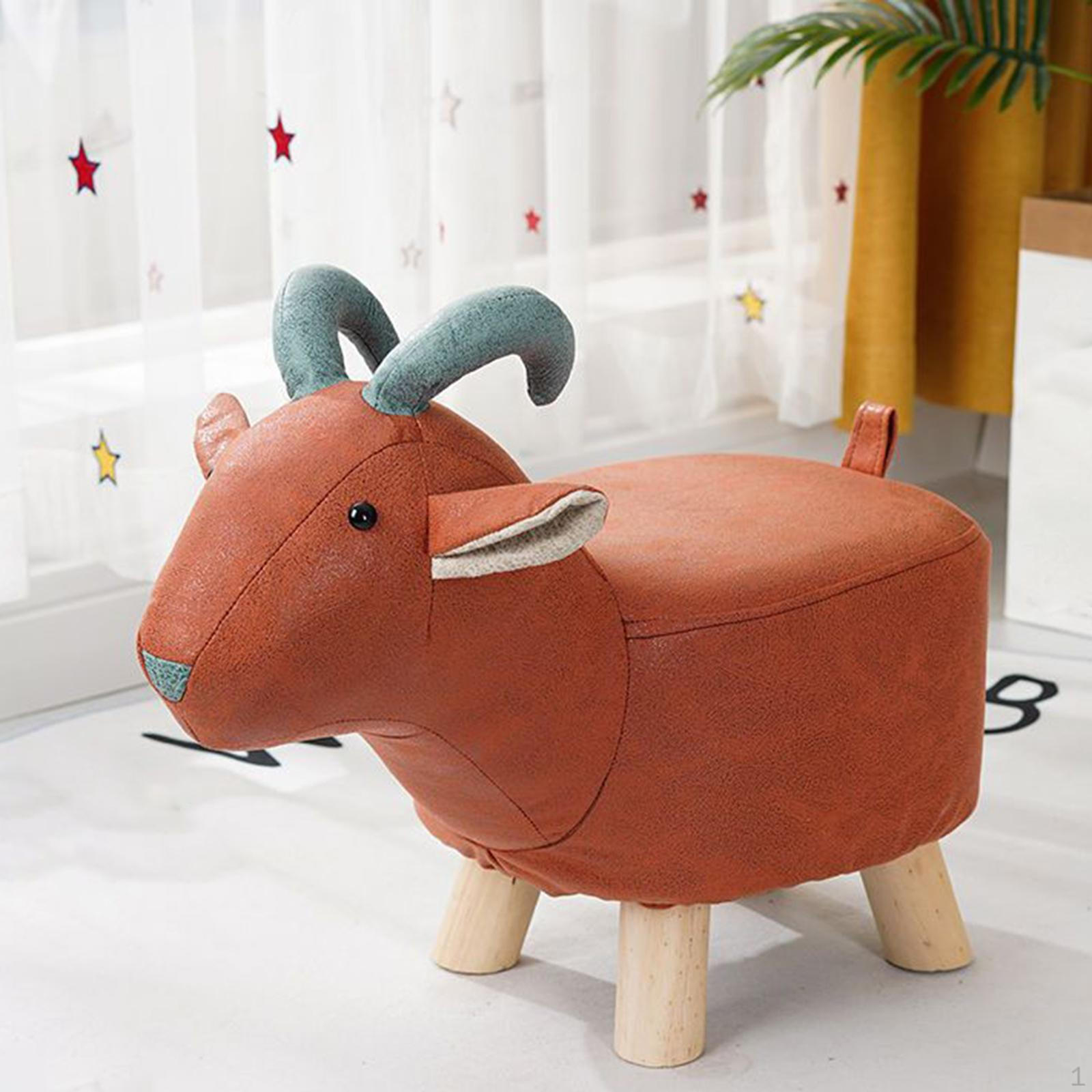

Adorable Animal Footrest Ottoman for Home And Office Use red sheep