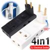 4 In 1 EU Plug Extenion Socket Foldable France Germany Spain Plug Converter AC Outlet US To EU Plug Adapter Electrical Sockets