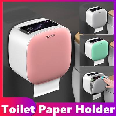 Punch-free Toilet Paper Holder Box Waterproof Storage Toilet Paper Storage Rack Paper Towel Kitchen Bathroom Storage Box