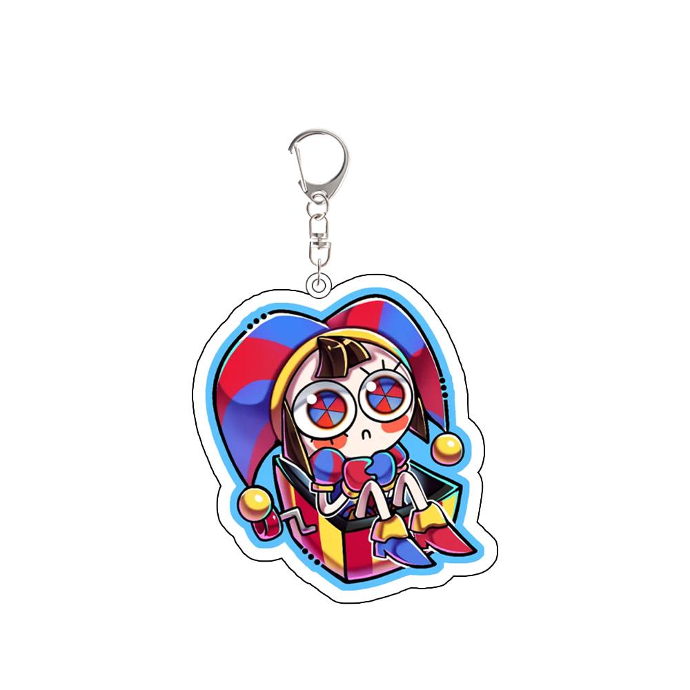 

For TADC Pomni Jax Ragatha Gangle Zooble Kinger Caine Anime Peripheral Acrylic KeyChain Exquisite Backpack Pendant Festival Gift