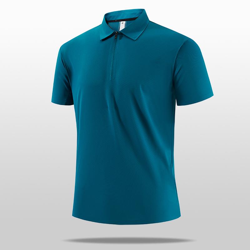 

Ice Silk Short-sleeved Men s POLO Shirt With Lapel T-shirt, Quick-drying, Cool And Traceless Solid Color 3XL синій