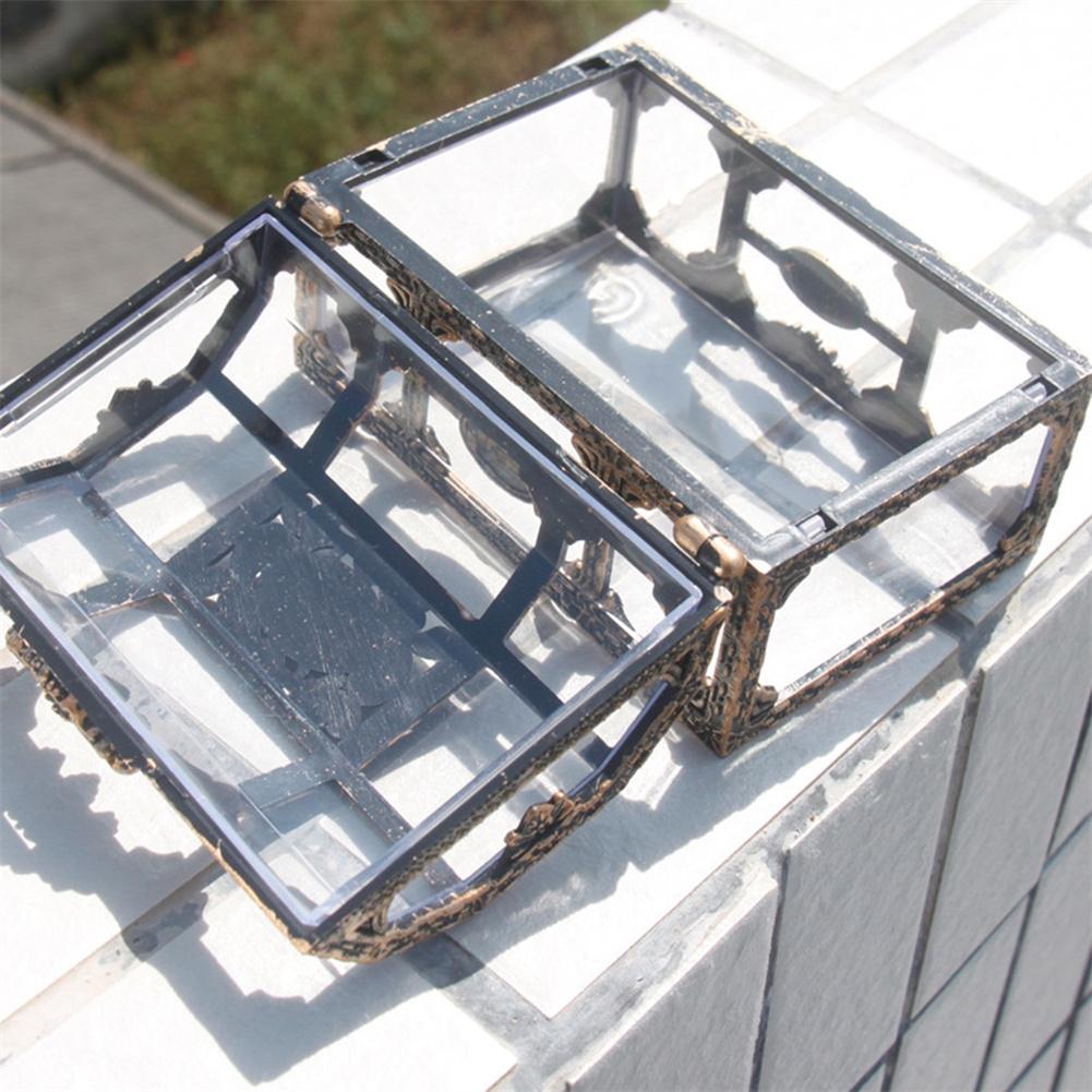 1 Gird Treasure Box 10.5x8x6.5cm Plastic Retro Transparent