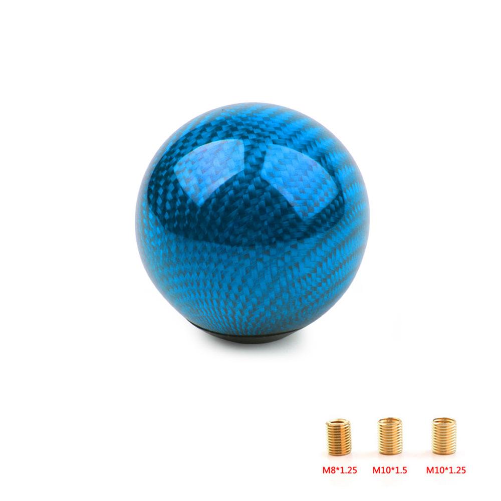 Racing Carbon Fiber Gear Shift Knob Universal Automotive Manual Shifter Stick Head Oval Shape Style Car Interior Upgrade