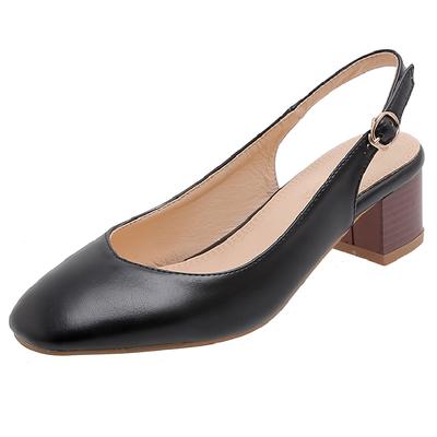 Zapatos de Verano de Moda Para Mujer Sandalias 2024 Talla Grande 52 50 Elegantes Correas Traseras Tacones Bajos Casual Color Nude Zapatos de Fiesta Oficina Zapatos de Salón para Mujer