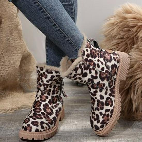 Damen 2022 Martin-Stiefel mit dicker Sohle: Mit Leder und Fell gefüttert für Winterwärme