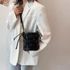 Summer New Bag Women's Texture Foreign Water Bucket Bag Woven Fashion Handbag Crossbody Bag Handbag Women
