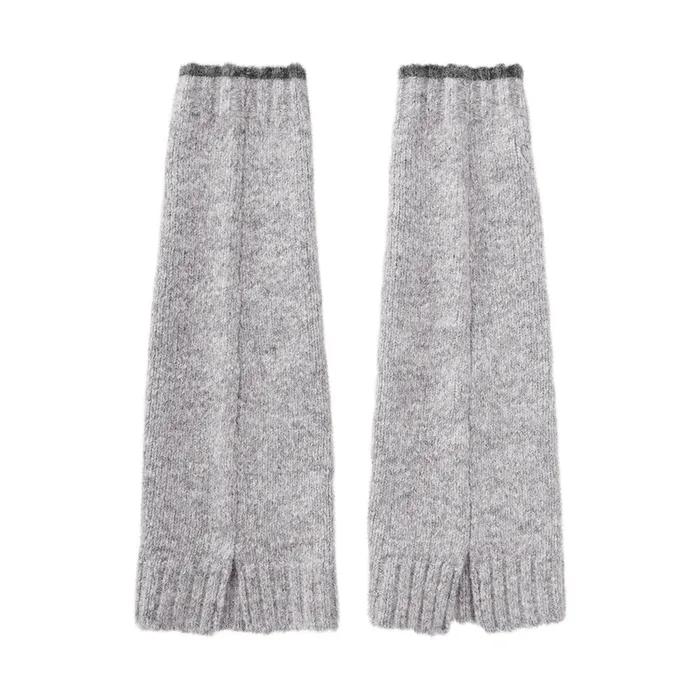 Tiny Knit Leg Warmer-Grey