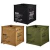 60L Large Capacity Portable Folding Trash Can Lawn & Leaf Waste Bag with Rope Storage Durable Oxford Fabric for Outdoor Camping