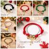 Cartoon Pendant Bracelet Santa Claus Handmade Hand Strap Christmas Braided Hand Chain  New Year