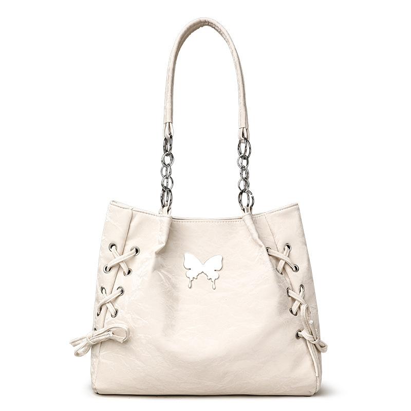 

Простая и универсальная вместительная сумка-тоут с нишевым дизайном в виде банта, повседневная сумка через плечо большой вместимости