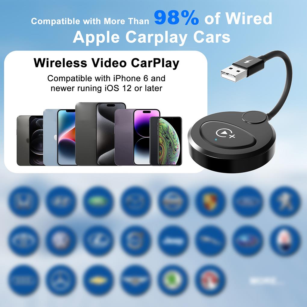 ABS Wireless Car Play Adapter Car Play Adapter Adapter Support Net-flix/-Tube/TK APP For Car 2016