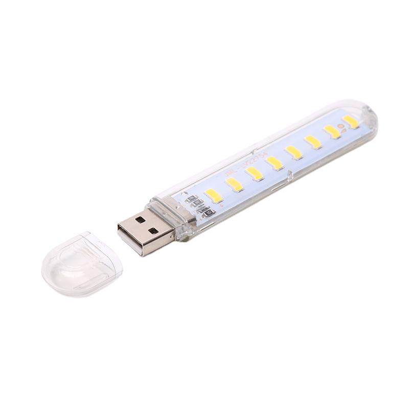 Usb Led Book Lights 8Leds Smd Bulb 5V Power Input White Warm Usb Night Light